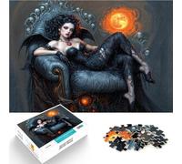 teenager Jigsaw Puzzles 1000 Pieces Gothic Vampire Queen Challenging To Complete But Fun And Humorous Educational Game for Birthday, Chrismas 26x38cm