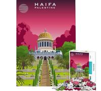 Teenager Jigsaw Puzzles 1000 Pieces Haifa Palestine Poster Art Educational Games Challenging Game Toys Secret Santa Gifts But Fun And Humorous (Size 38x52cm)