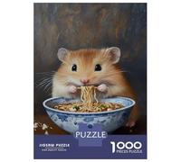 Teenager Jigsaw Puzzles 1000 Pieces Hamster's Noodle Feast-1 Teenager Puzzles Relaxing Games Presents for Women Gifts for Friends And Family 38x26cm/1000pcs