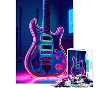 Teenager Jigsaw Puzzles 1000 Pieces Illuminated Chords Guitar Educational Games Challenging Game Toys Secret Santa Gifts But Fun And Humorous (Size 38x26cm)