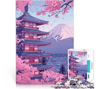 teenager Jigsaw Puzzles 1000 Pieces Japan Lofi Pink Retro Challenging Game and Family Play Suitable for desktop decoration 26x38cm