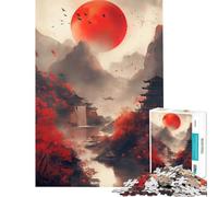 Teenager Jigsaw Puzzles 1000 Pieces Japanese Crimson Harmony Fun Activities at Home Enhance Memory Educational Games for And from 14 Years And over (50x75cm)