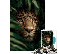 Teenager Jigsaw Puzzles 1000 Pieces Leopard in The Jungle Foliage Fun Activities at Home But Fun And Humorous Family Game for And from 14 Years And over (50x75cm)