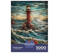 Teenager Jigsaw Puzzles 1000 Pieces Lighthouse Paper Quilling Jigsaw for Adults Toy Wall Decor Perfect Decoration Gifts for Friends And Family 38x26cm/1000pcs