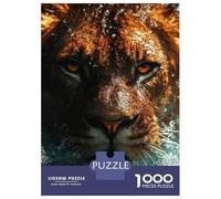 Teenager Jigsaw Puzzles 1000 Pieces Lion in Water Close-Up Jigsaw for Adults Relax Games Perfect Decoration Great Gift for Gaming 52x38cm/1000pcs