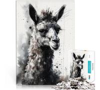 teenager Jigsaw Puzzles 1000 Pieces Llama Beauty Watercolor Family Fun is ideal as a gift for the whole family 50x70cm