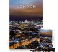 Teenager Jigsaw Puzzles 1000 Pieces London England Neat Joint Decor Mental Skill Game Rest Time Game Xmas Art Display (50x75cm)