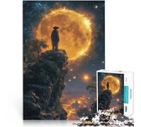 teenager Jigsaw Puzzles 1000 Pieces Lone Ranger Under Giant Moon Lernspiele Einzigartige Geburtstags- und Geschenkideen38x26cm