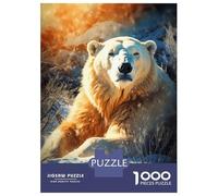 Teenager Jigsaw Puzzles 1000 Pieces Majestic Polar Bear Jigsaw for Adults Relax Games Perfect Decoration Great Gift for Gaming 52x38cm/1000pcs