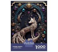 Teenager Jigsaw Puzzles 1000 Pieces Majestic Steampunk Fox Puzzle for Adults Toy Wall Decor Hand Speed Race Educational Challenge 38x26cm/1000pcs