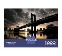 Teenager Jigsaw Puzzles 1000 Pieces Manhattan Bridge Sunset Jigsaw for Adults Toy Wall Decor Perfect Decoration Gifts for Friends And Family 52x38cm/1000pcs