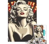 Teenager Jigsaw Puzzles 1000 Pieces Marilyn Monroe Pop Art Fun Activities at Home But Fun And Humorous Family Game for And from 14 Years And over (38x26cm)