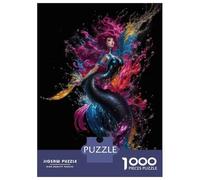 Teenager Jigsaw Puzzles 1000 Pieces Mermaid Fantasy Art Print Puzzles for Adults Fun Games Difficult Challenge Birthday Present, Gifts, 70x50cm/1000pcs