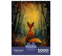 Teenager Jigsaw Puzzles 1000 Pieces Moonlit Fox Magic Puzzle for Adults Toy Wall Decor Hand Speed Race Educational Challenge 52x38cm/1000pcs