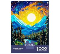 Teenager Jigsaw Puzzles 1000 Pieces Mountain Sunset Landscape Jigsaw for Adults Relax Games Perfect Decoration Great Gift for Gaming 52x38cm/1000pcs
