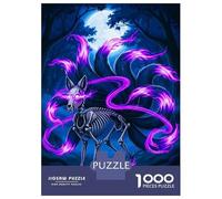 Teenager Jigsaw Puzzles 1000 Pieces Nine-tailed Fox Skeleton Jigsaw for Adults Relax Games Perfect Decoration Great Gift for Gaming 52x38cm/1000pcs