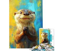 Teenager Jigsaw Puzzles 1000 Pieces Otter's Prayer Jigsaw for Teenagers Pattern Assembly Challenging To Complete Unique Birthday And Xmas Gifts (Size 50x75cm)