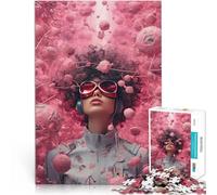 teenager Jigsaw Puzzles 1000 Pieces Pink Noise Bliss Intellektuelles Spiel denn eignet sich ideal als Geschenk für die ganze Familie38x26cm