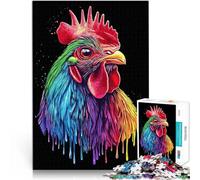 teenager Jigsaw Puzzles 1000 Pieces Pop Art Rainbow Rhode Island Red Rooster Lernspielzeug Perfekte Dekoration75x50cm