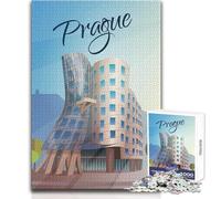 Teenager Jigsaw Puzzles 1000 Pieces Prague Educational Family Game Improve Memory Secret Santa Gifts Size 38x26cm