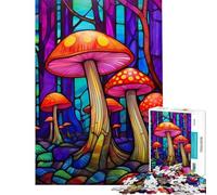 Teenager Jigsaw Puzzles 1000 Pieces Psilocybin Mushroom Poster Help The Brain Exercise Home Art Decor Relax Games Suitable for People Aged 14 And Above (50x75cm)