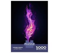 Teenager Jigsaw Puzzles 1000 Pieces Purple Flame Adult Jigsaw Puzzle Relaxing Games Staycation Kill Time Challenging To Complete 38x26cm/1000pcs