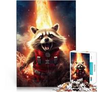 teenager Jigsaw Puzzles 1000 Pieces Raccoon Art Learning Educational Toys Family Games 38x52cm A Work of Art for and Age 14