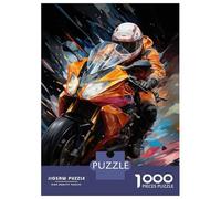 Teenager Jigsaw Puzzles 1000 Pieces Racing Motorcycle Art Print Puzzle for Adults Toy Wall Decor Hand Speed Race Educational Challenge 52x38cm/1000pcs