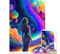 Teenager Jigsaw Puzzles 1000 Pieces Rainbow Astral Dreamer Hands-on Game A Work of Art Educational Toy Christmas Birthday Gifts (38X26cm)
