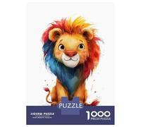 Teenager Jigsaw Puzzles 1000 Pieces Rainbow Lion Adult Jigsaw Brain Teaser Game Enhance Memory Gifts for Friends And Family 38x26cm/1000pcs