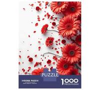 Teenager Jigsaw Puzzles 1000 Pieces Red Daisy Flowers Puzzle for Adults Toy Wall Decor Hand Speed Race Educational Challenge 52x38cm/1000pcs