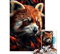 Teenager Jigsaw Puzzles 1000 Pieces Red Panda My Funny Friend Help The Brain Exercise Home Art Decor Relax Games Suitable for People Aged 14 And Above (50x75cm)