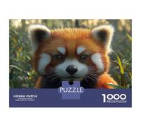 Teenager Jigsaw Puzzles 1000 Pieces Red Panda Portrait in Greenery Jigsaw for Adults Relax Games Perfect Decoration Great Gift for Gaming 52x38cm/1000pcs