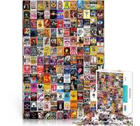 teenager Jigsaw Puzzles 1000 Pieces Retro art poster Challenging Difficult 26x38cm Suitable for desktop decoration for ages 14+