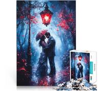teenager Jigsaw Puzzles 1000 Pieces Romantic Couple Under Streetlight Entspannungsspiele Perfekte Dekoration75x50cm