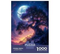 Teenager Jigsaw Puzzles 1000 Pieces Romantic Moonlit Embrace - Charcoal Style Puzzle for Adults Relaxing Games Birthday Present Gifts for Friends And Family 70x50cm/1000pcs