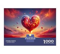 Teenager Jigsaw Puzzles 1000 Pieces Romantic Sunset Heart Jigsaw for Adults Toy Wall Decor Perfect Decoration Gifts for Friends And Family 38x26cm/1000pcs
