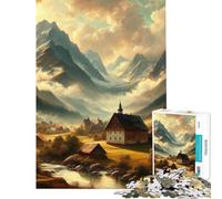 Teenager Jigsaw Puzzles 1000 Pieces Romanticism Paint V Fun Activities at Home Improve Memory Hands-on Game for Age 14+ Game (38x52cm)