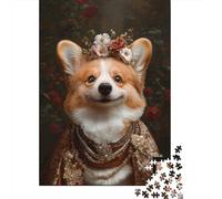 Teenager Jigsaw Puzzles 1000 Pieces Royal Corgi Portrait-1 Puzzle for Adults Relaxing Games Birthday Present Gifts for Friends And Family 38x26cm/1000pcs