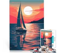 teenager Jigsaw Puzzles 1000 Pieces sailboat on the water Lernspiele Heimdekoration Tolles Geschenk für Spiele52x38cm