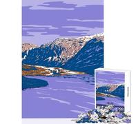 Teenager Jigsaw Puzzles 1000 Pieces Salzkammergut Mountain Lake Jigsaw for Teenagers Pattern Assembly Challenging To Complete Unique Birthday And Xmas Gifts (38x52cm)