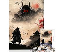 Teenager Jigsaw Puzzles 1000 Pieces Samurai Vs Demon Educational Toy Great Gift for Games Educational Game Interesting Stress Reduction (Size 50x75cm)