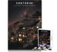 Teenager Jigsaw Puzzles 1000 Pieces Santorini Educational Family Game Improve Memory Secret Santa Gifts Size 38x52cm