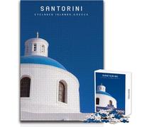 Teenager Jigsaw Puzzles 1000 Pieces Santorini Educational Family Game Improve Memory Secret Santa Gifts Size 50x75cm