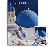 Teenager Jigsaw Puzzles 1000 Pieces Santorini Educational Family Game Improve Memory Secret Santa Gifts Size 38x52cm
