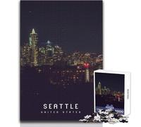 Teenager Jigsaw Puzzles 1000 Pieces Seattle Educational Family Game Improve Memory Secret Santa Gifts Size 38x26cm
