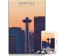 Teenager Jigsaw Puzzles 1000 Pieces Seattle Educational Family Game Improve Memory Secret Santa Gifts Size 38x26cm
