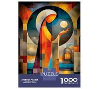 Teenager Jigsaw Puzzles 1000 Pieces Selene - Cubist Minimal Mythology Abstract Puzzle for Adults Relaxing Games Birthday Present Gifts for Friends And Family 38x26cm/1000pcs