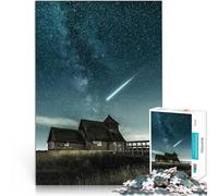 teenager Jigsaw Puzzles 1000 Pieces Shooting star in night sky Präzisionsschnitt Einzigartige Wohndekoration und Geschenke52x38cm