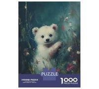 Teenager Jigsaw Puzzles 1000 Pieces Smiling Polar Bear Cub Puzzle for Adults Toy Wall Decor Hand Speed Race Educational Challenge 38x26cm/1000pcs
